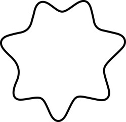 Abstract star shape vector illustration. Star outline design elements