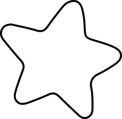 Fototapeta premium Abstract star shape vector illustration. Star outline design elements