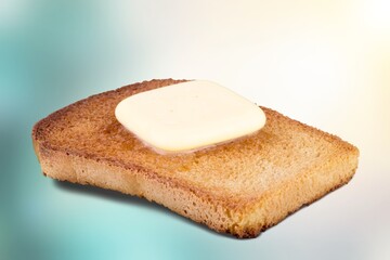 Hot toast with fresh cream cheese