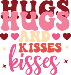 Retro Valentine's Day SVG design cut files