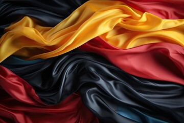 germany flag colorful waving german berlin europa european wind free freedom capital wave print textile material new background symbol jack signs banner texture dry central center - obrazy, fototapety, plakaty