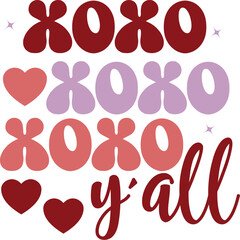 Retro Valentine's Day SVG design cut files