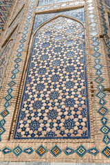 Architectural details of Bibi-Khanym Mosque in Samarkand, Uzbekistan