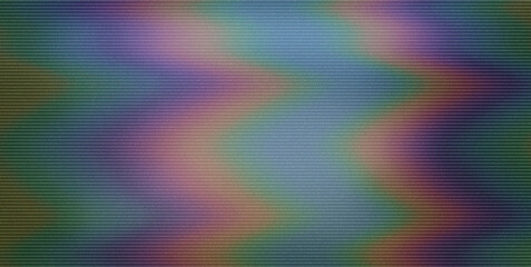 Glitched flickering background, exhibiting distortion, noise, and scanlines reminiscent of an aging VHS tape displayed on a screen.