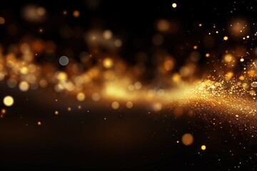 right left come particles background golden Abstract gold glistering confetti spark particle award black blink bokeh bright celebration champion christmas decoration dust event - obrazy, fototapety, plakaty