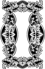 Beautiful and luxurious greeting or wedding card fence carved frame design