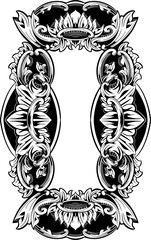 Beautiful and luxurious greeting or wedding card fence carved frame design