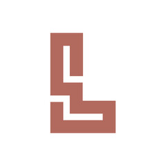 Monogram L design vector logo. Monogram initial letter mark L logo design. Monogram design vector logo. Monogram initial letter mark L logo design. Simple L monogram