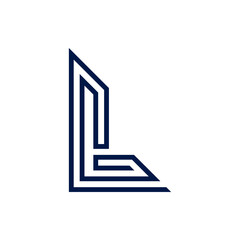 Monogram L design vector logo. Monogram initial letter mark L logo design. Monogram design vector logo. Monogram initial letter mark L logo design. Simple L monogram