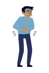 nauseous man sickness