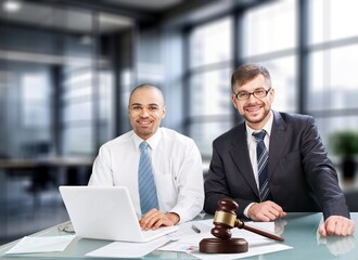 Shaking hands, professional lawyer people at office