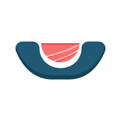 call sushi logo vector design illustration.