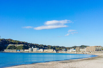 Fototapeta na wymiar 神奈川県の逗子海岸