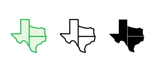 Texas icon set. texas sign symbol