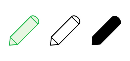 Pencil icon set. pen symbol. edit icon vector