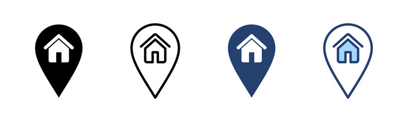 Address icon vector. home location sign and symbol. pinpoint