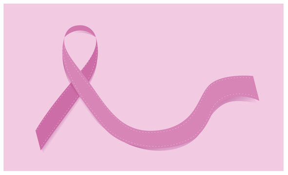 Pink Ribbon. bow in reference to the program of brest cancer