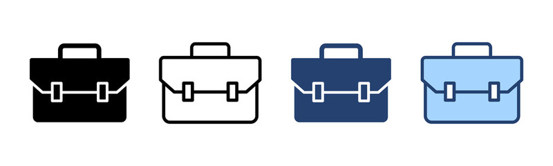 Briefcase icon vector. suitcase sign and symbol. luggage symbol.