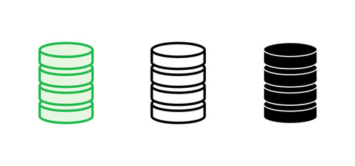 Database icon set. database vector icon