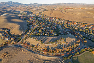 Aerial View of City San Ramon, San Francisco East Bay, California