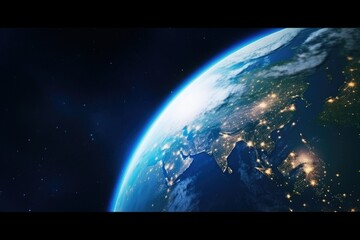 Earth from space. Elements of this image furnished by NASA. 3D rendering.

 Generative AI
