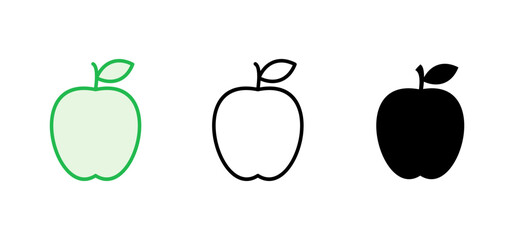 Apple icon set. Apple vector icon. apple symbols for your web design.