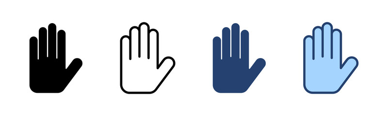 Hand icon vector. hand sign and symbol. palm