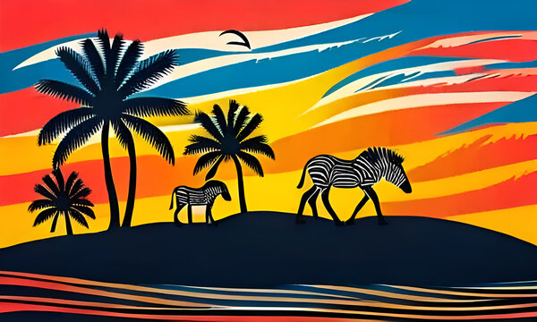 zebra in the desert