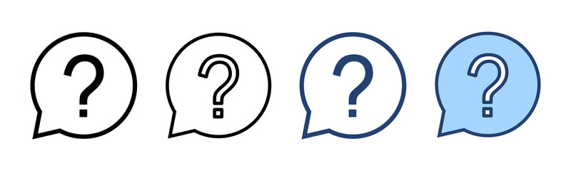 Question icon vector. question mark sign and symbol