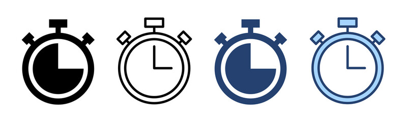 Stopwatch icon vector. Timer sign and symbol. Countdown icon. Period of time