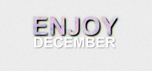 Enjoy December beautiful dynamic and colorful design set
