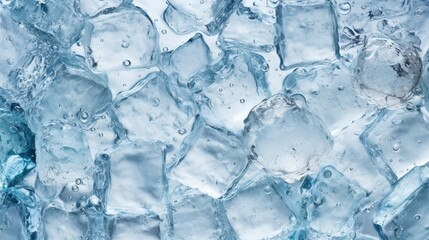 Soda water with ice as background, closeup