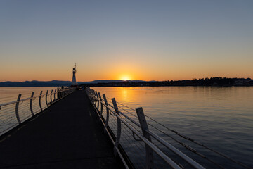 Fototapeta na wymiar Sunset and lighthouse