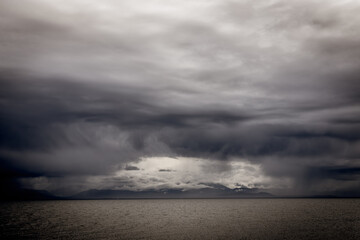 storm clouds over the sea