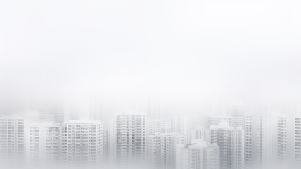 Fototapeta na wymiar white background, a row of apartment buildings in a white fog, urban abstract panorama, mortgage population social issues