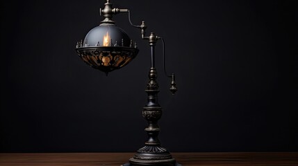black vintage lamp
