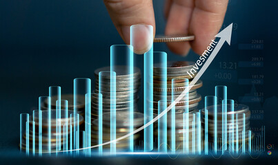 People with finance growth, analyzing, graph money, global economic, trader investor, business...