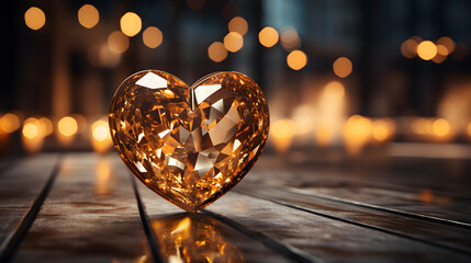 Valentine's Day, heart with luxury golden glow template,bokeh,elegant,l,copy space, wallpaper, backgrounrd.