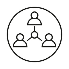 Networking people icon. Teamwork social network sign. Vector illustration. EPS 10.