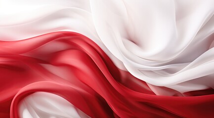 Malta flag colors Red and White flowing fabric liquid haze background
