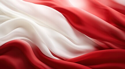 Singapore flag colors Red and White flowing fabric liquid haze background - obrazy, fototapety, plakaty