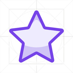 Star colour icon symbol vector image. Illustration of rating quality and review winner customer graphic design image