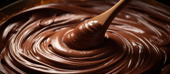 Whip chocolate ganache during baking.