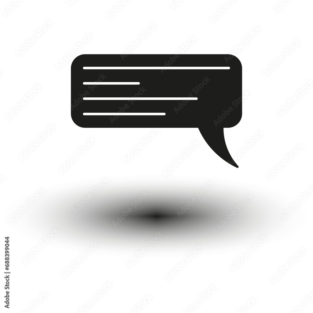 Poster speech bubble icon with text sign. vector illustration. eps 10.