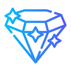 gemstones Line Gradient Icon