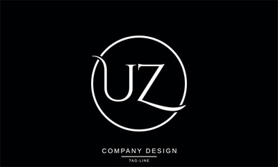ZU, UZ, Abstract Letters Logo Monogram
