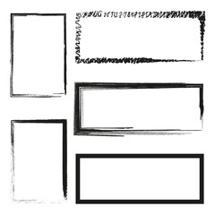 Grunge style rectangle shapes. Vector illustration. EPS 10.