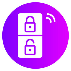 car key gradient icon