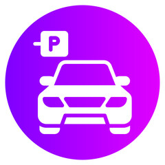 Obraz premium parking lot gradient icon