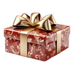 Elegance Wrapped: Gift Box with Golden Bow